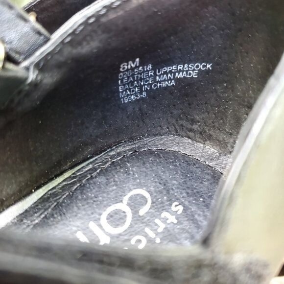 Strictly Comfort Black Mary Jane Heels Retro Swing Dancing Whip Stitch - Picture 6 of 8